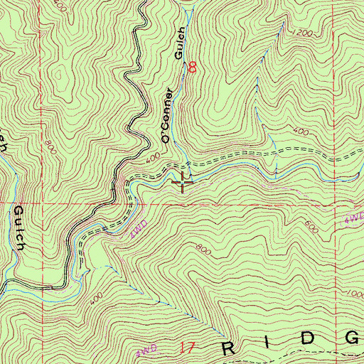 Topographic Map of O'Conner Gulch, CA