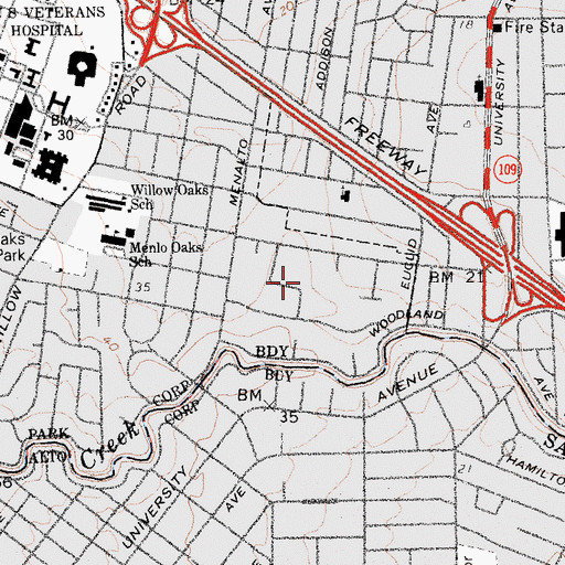 Topographic Map of O'Connor School (historical), CA