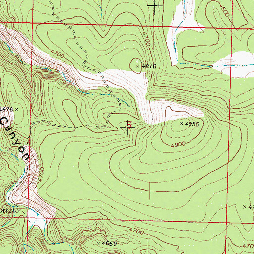 Topographic Map of Hidden Wash, AZ