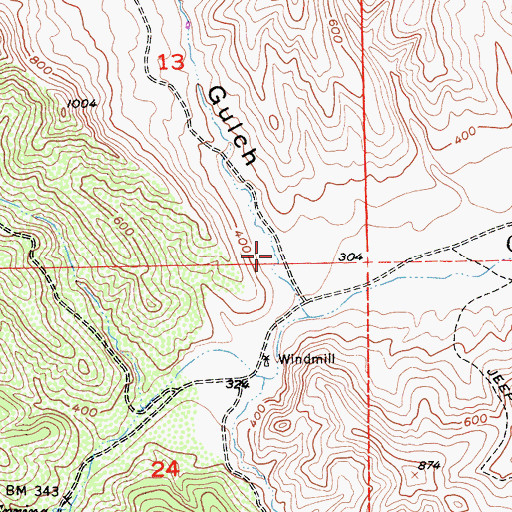 Topographic Map of Oat Gulch, CA