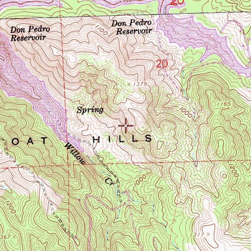 Topographic Map of Oat Hills, CA