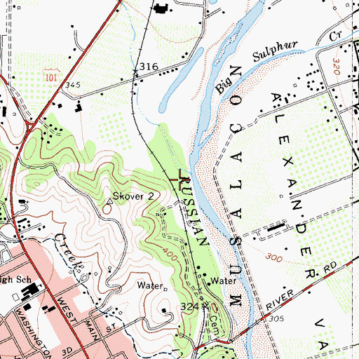 Topographic Map of Oat Valley Creek, CA