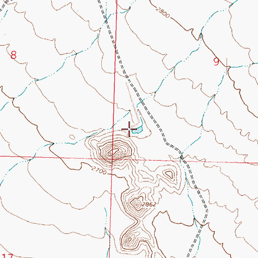 Topographic Map of Hill Tank, AZ