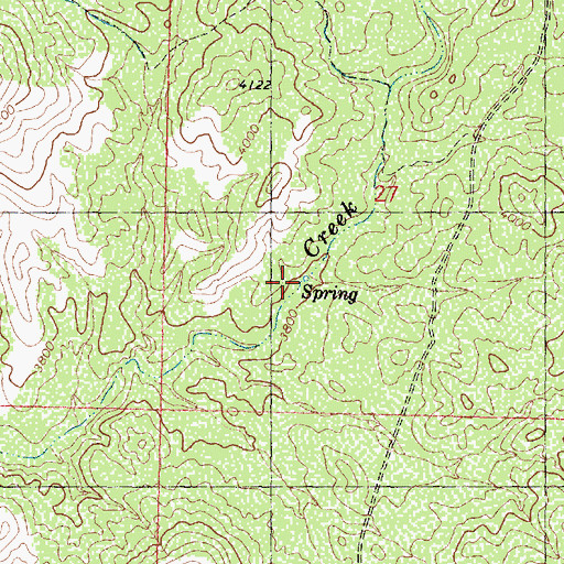 Topographic Map of Hobo Spring, AZ