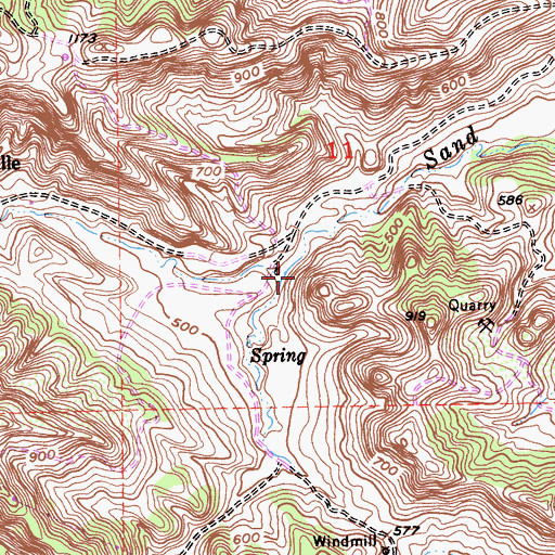 Topographic Map of Oil Canyon, CA