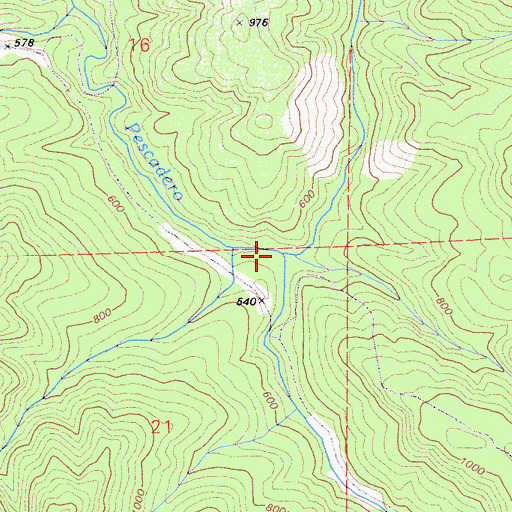 Topographic Map of Oil Creek, CA