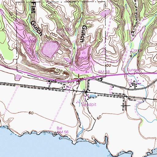 Topographic Map of Old Dairy Gulch, CA