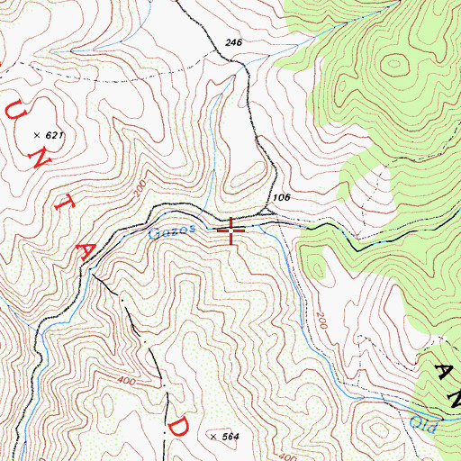 Topographic Map of Old Womans Creek, CA