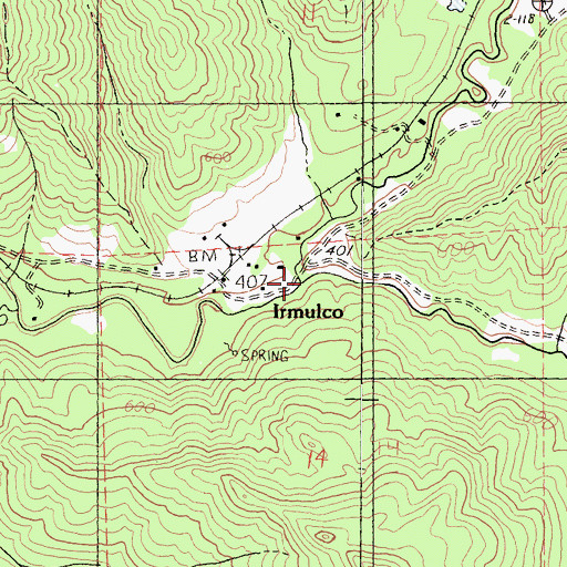 Topographic Map of Olds Creek, CA
