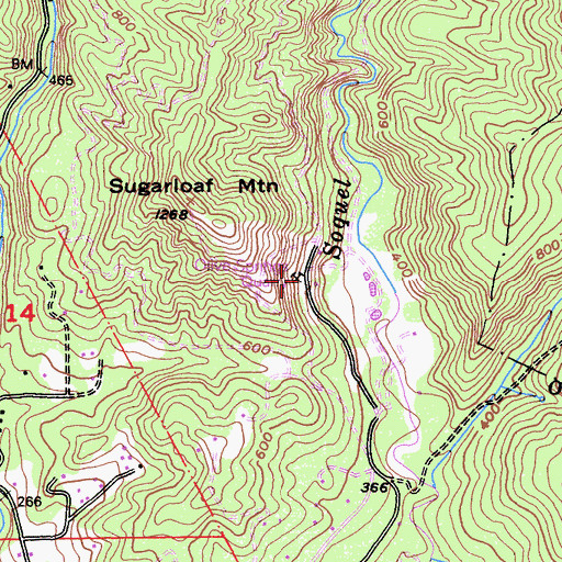Topographic Map of Olives Spring Quarry, CA