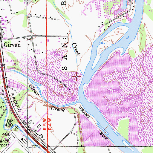 Topographic Map of Olney Creek, CA