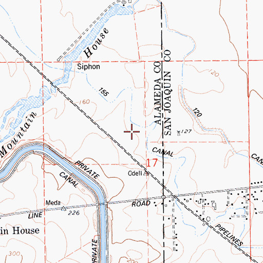 Topographic Map of One Hundred and Fifty-five Canal, CA