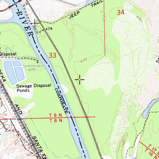 Topographic Map of Ice House Bend, AZ