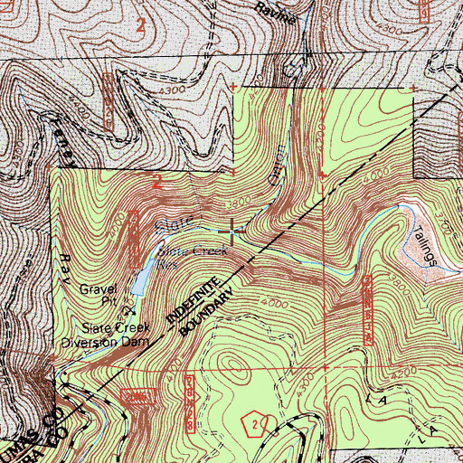 Topographic Map of Onion Creek, CA