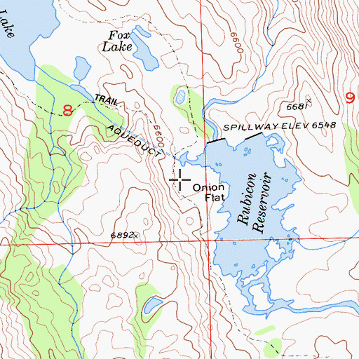 Topographic Map of Onion Flat, CA