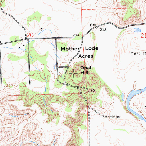 Topographic Map of Opal Hill, CA