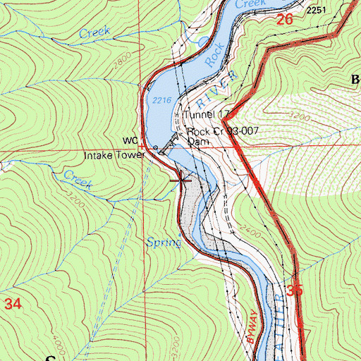 Topographic Map of Opapee Creek, CA