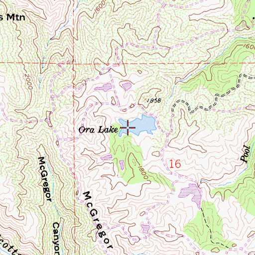 Topographic Map of Ora Lake, CA
