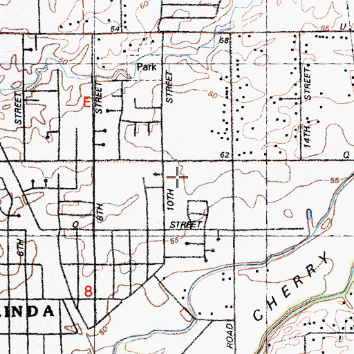 Topographic Map of Orchard Elementary School, CA