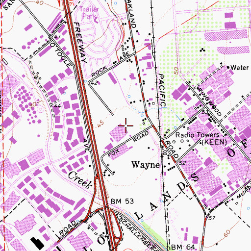 Topographic Map of Orchard Elementary School, CA