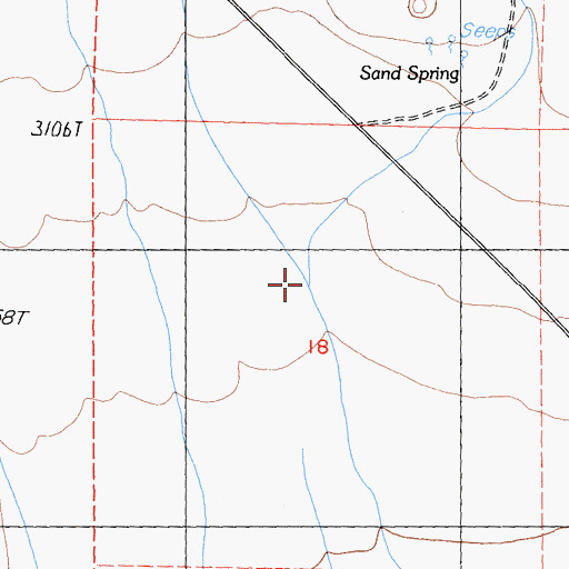 Topographic Map of Oriental Wash, CA