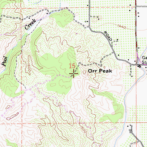 Topographic Map of Orr Peak, CA