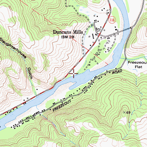 Topographic Map of Orrs Creek, CA