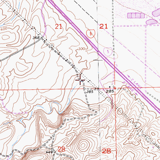 Topographic Map of Ortigalita Creek, CA