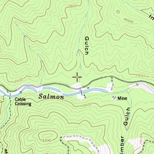 Topographic Map of Orton Gulch, CA