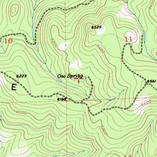 Topographic Map of Oso Spring, CA