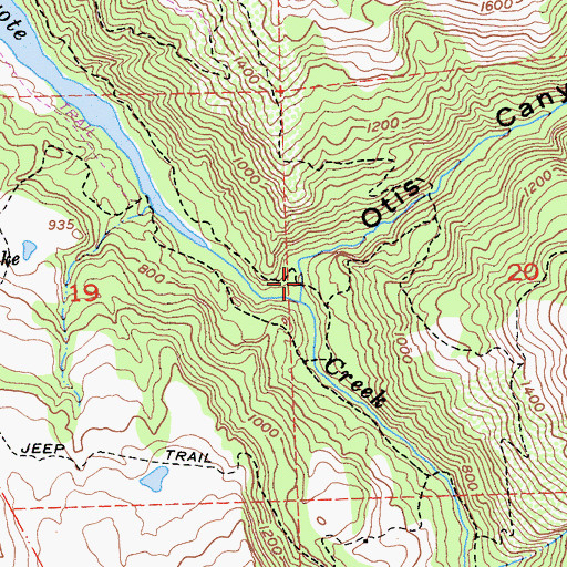 Topographic Map of Otis Canyon, CA
