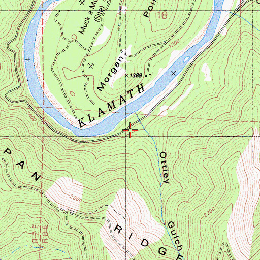 Topographic Map of Ottley Gulch, CA