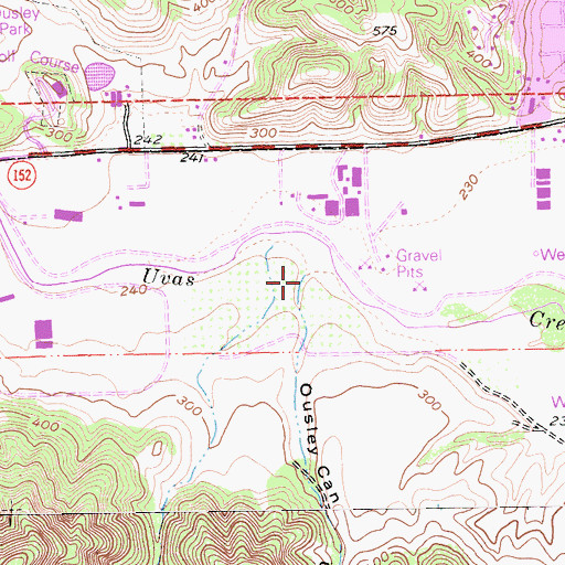 Topographic Map of Ousley Canyon, CA