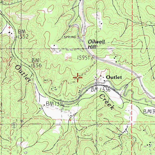 Topographic Map of Outlet, CA
