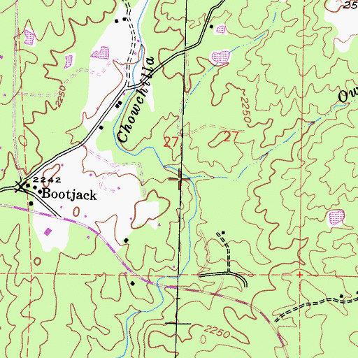 Topographic Map of Owl Creek, CA