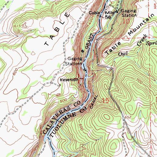 Topographic Map of Owl Creek, CA