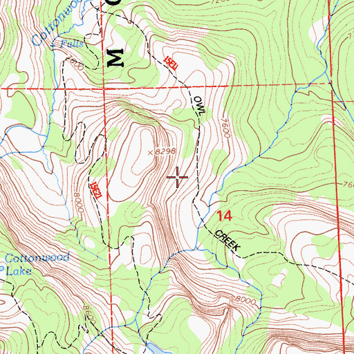 Topographic Map of Owl Creek Trail, CA