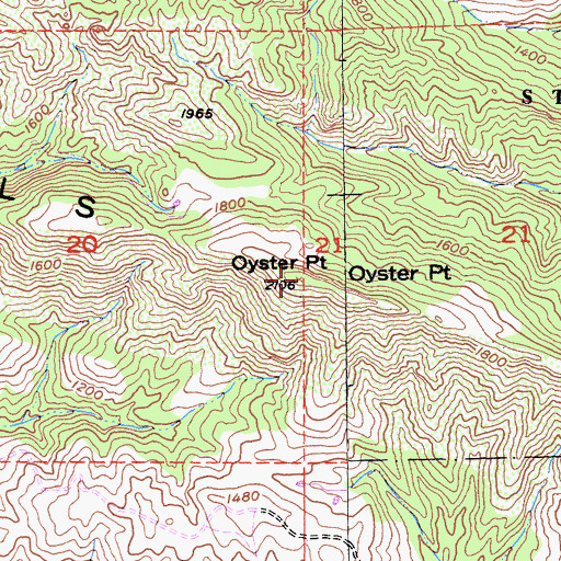 Topographic Map of Oyster Point, CA