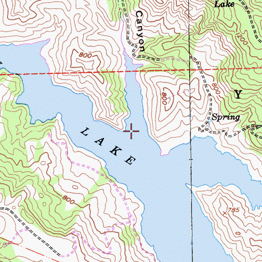 Topographic Map of Pacheco Canyon, CA
