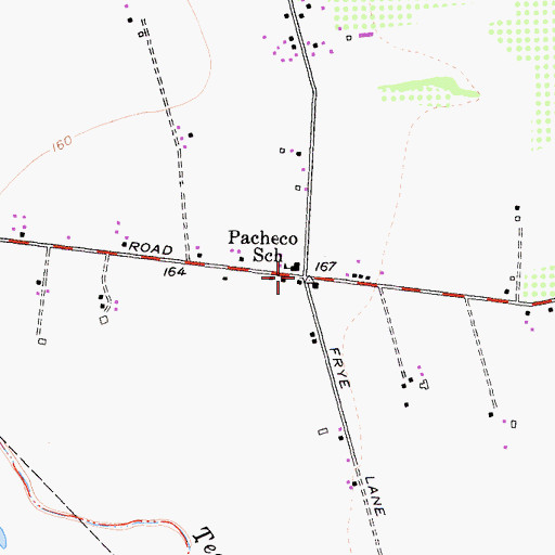 Topographic Map of Pacheco School, CA