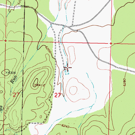 Topographic Map of Joshua Crosby Dam, AZ