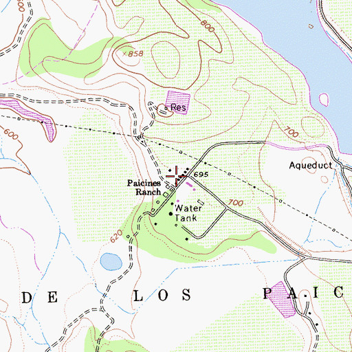 Topographic Map of Paicines Ranch, CA