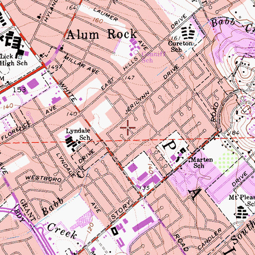 Topographic Map of Pala, CA