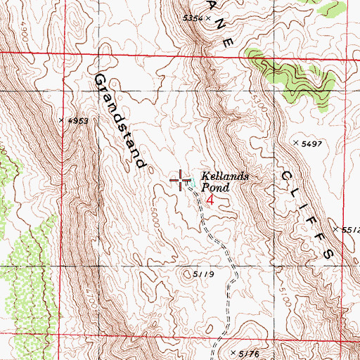Topographic Map of Kellands Pond, AZ