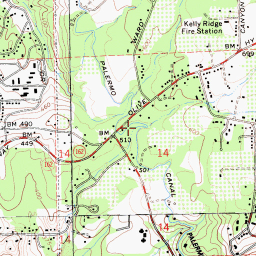 Topographic Map of Palermo Canal, CA