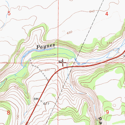 Topographic Map of Palmer Gulch, CA