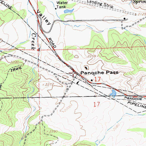 Topographic Map of Panoche Pass, CA