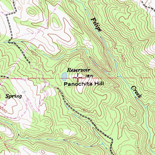 Topographic Map of Panochita Hill, CA