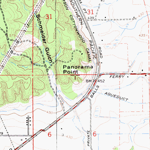 Topographic Map of Panorama Point, CA