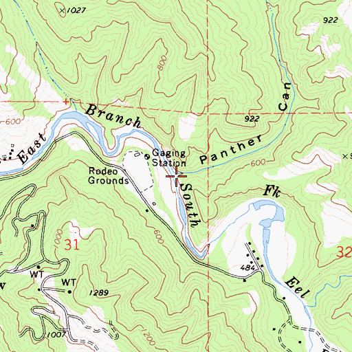 Topographic Map of Panther Canyon, CA